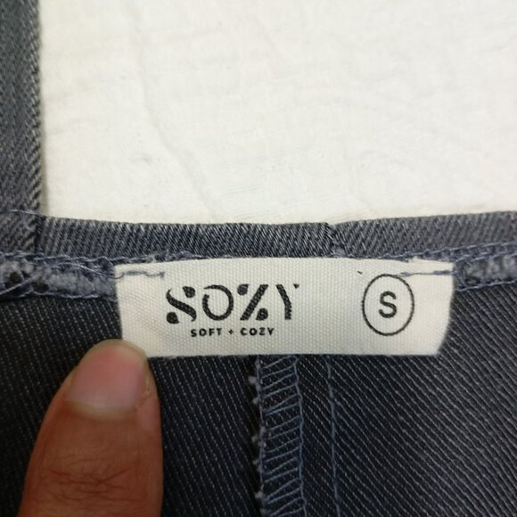 Sozy Overalls Soft Cozy Womens S Gray Adjustable Straps Side Pockets - Picture 3 of 10